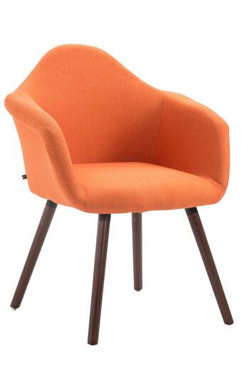 Conscio Chaise de salle à manger Tissu Orange 9x61cm 1