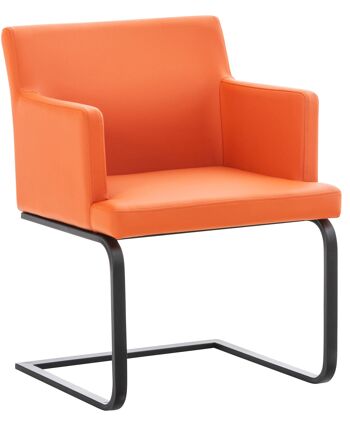 Zagaria Chaise de salle à manger Cuir artificiel Orange 13x60cm 1