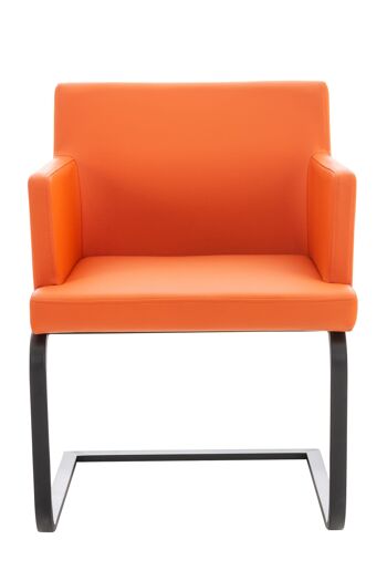 Zagaria Chaise de salle à manger Cuir artificiel Orange 13x60cm 3