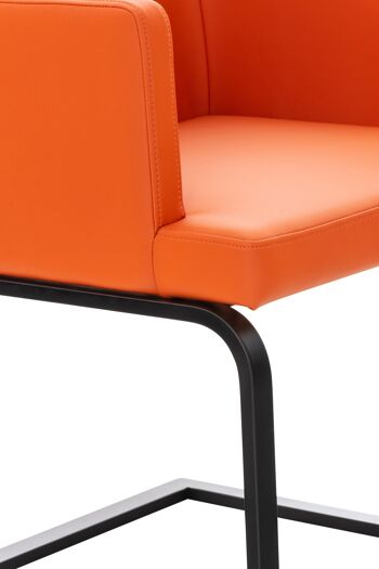 Zagaria Chaise de salle à manger Cuir artificiel Orange 13x60cm 4