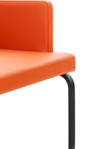 Zagaria Chaise de salle à manger Cuir artificiel Orange 13x60cm 5