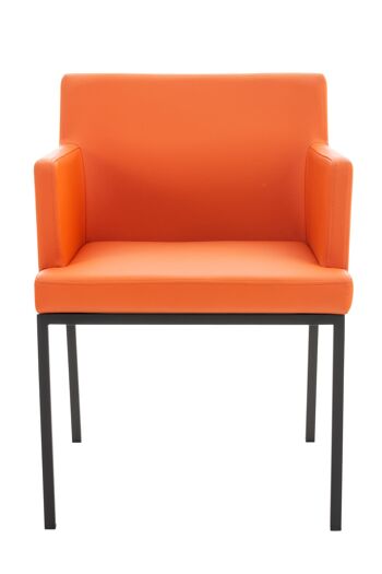 Tagliano Chaise de salle à manger Cuir artificiel Orange 14x60cm 1