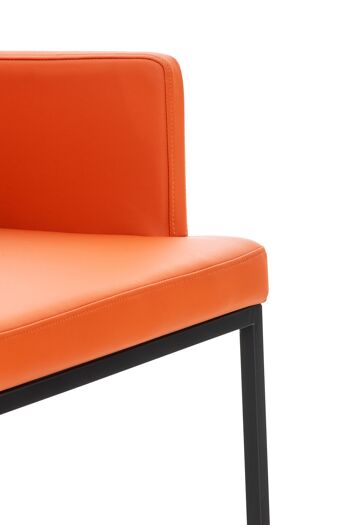 Tagliano Chaise de salle à manger Cuir artificiel Orange 14x60cm 4
