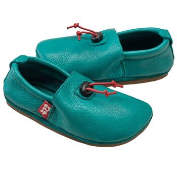 Chaussures enfant POLOLO | Pantoufles pieds nus Outdoor Cordel | Turquoise 1