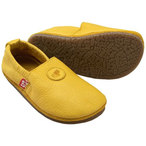 POLOLO Kinderschuhe | Barfuss Slipper Outdoor Uni aus pflanzlich gegerbtem Naturleder | diverse Farben | Größen 20-27