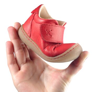 Chaussures enfant POLOLO | Premiers Marcheurs | Primero en cuir au tannage végétal | Rouge 6