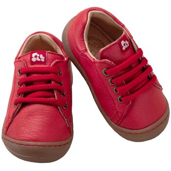 Chaussures enfant POLOLO | Mini sneaker en cuir au tannage végétal | Rouge 2