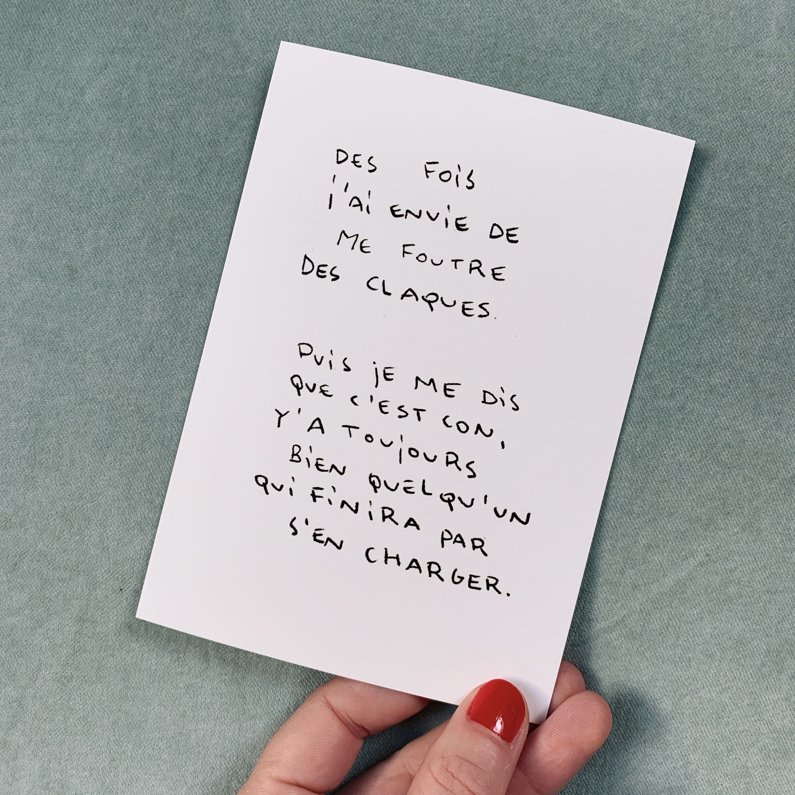 Schiaffo da cartolina