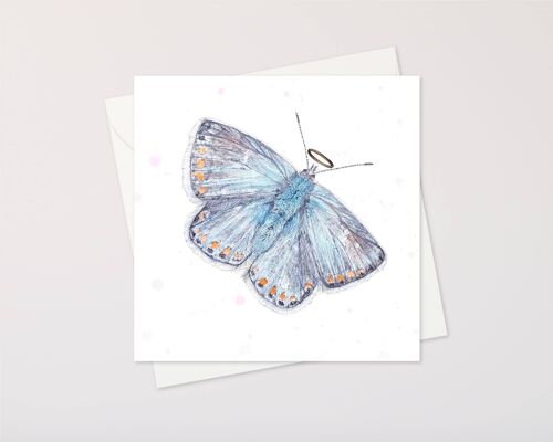 butterfly with halo Christmas card