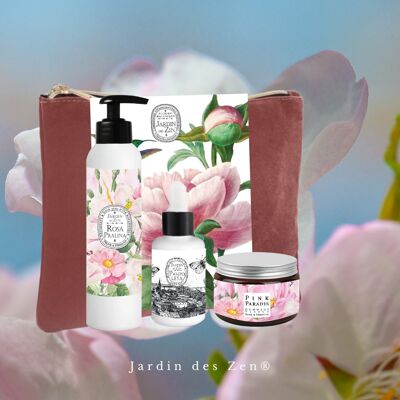 Caja La vie en Rose: Jalea limpiadora + Tratamiento Nectar d'or Botanique® 4en1 + Exfoliante facial