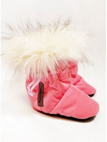 Happy feet chaussures bébé semelle isolante Coeurs Fraise 8-18 mois 2