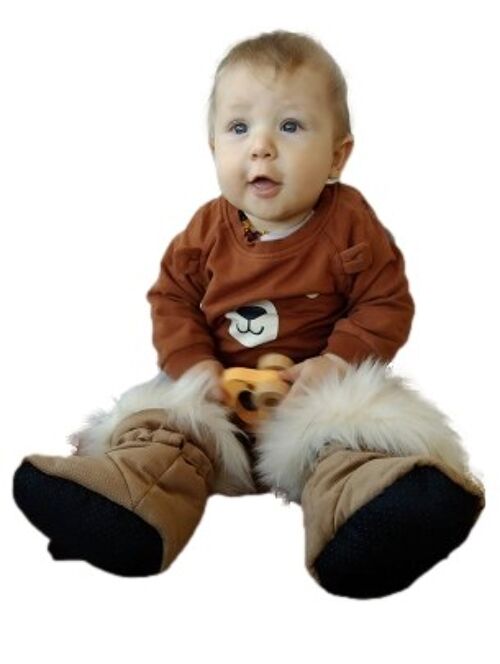 Happy feet insulated sole baby shoes Teddy in Clouds 8-18 months