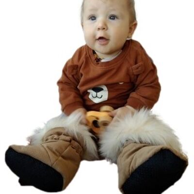 Happy Feet Babyschuhe mit isolierter Sohle Teddy in Clouds 8-18 Monate