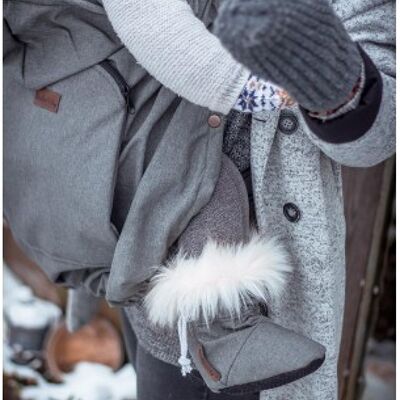 Zapatitos bebé suela aislante Happy feet Softshell Gris 8-18 meses