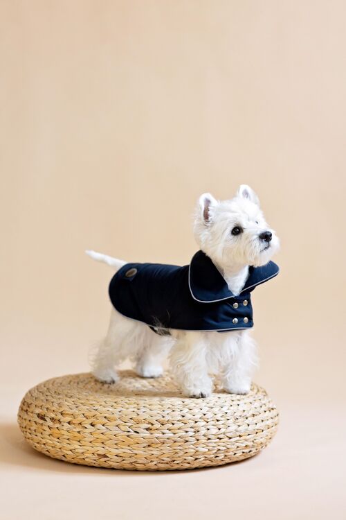 Waterproof Navy Dog Coat, Dog coat for winter, with Navy fleece, Long lasting