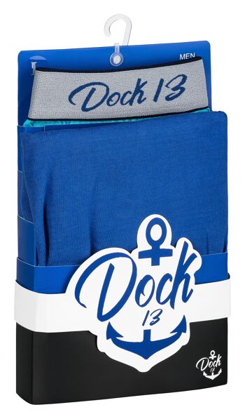 Boxer Dock13 pour hommes (lot de 2 boxers pour hommes) (bleu clair / bleu foncé) 2