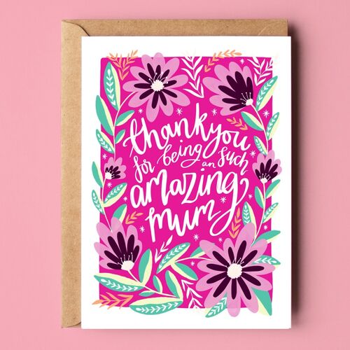 Thank You Amazing Mum Recycled Card