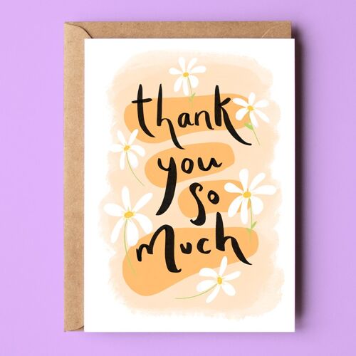Thank You So Much Floral Recycled Card