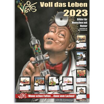 Veit`S cartoon calendar "full of life 2023"