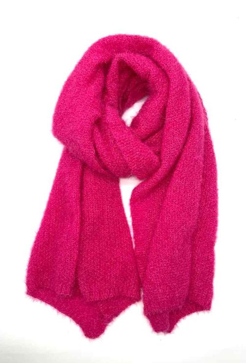 ana echarpes touché mohair - fuschia