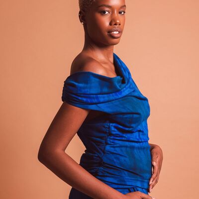Casual blue sleeveless top for women – Assume