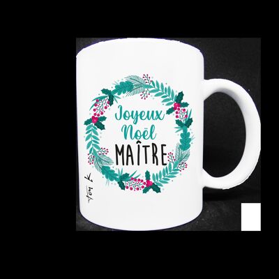 Mug Joyeux Noël Maître fleur