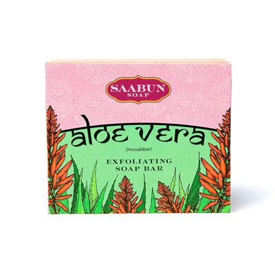 Jabón en barra exfoliante de aloe vera