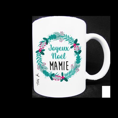 Mug Joyeux Noël Mamie Fleur