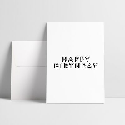 Folded card: Happy Birthday