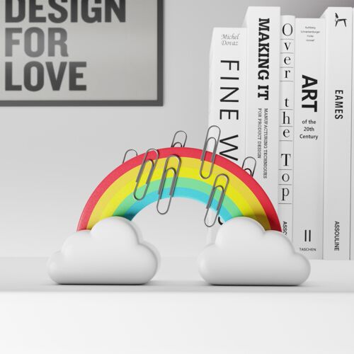 Rainbow Paperclip Holder