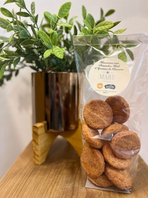 Macarons aux Amandes, Miel et Graines de Chanvre (sans gluten)