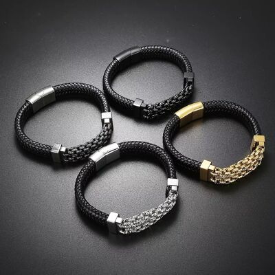 Men's bracelet | ladies bracelet | various leather bracelets | different colors | length 21.5 cm