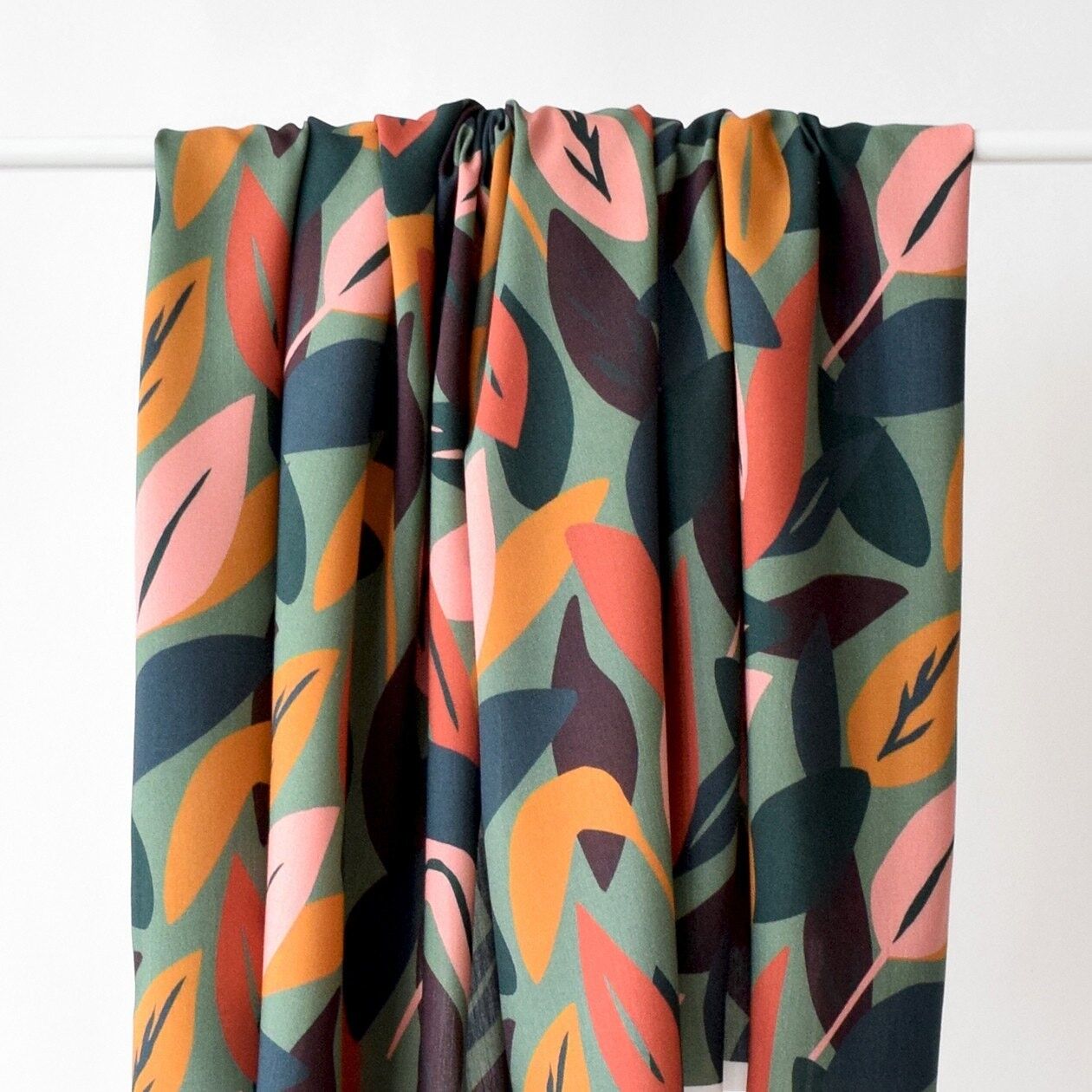 Tessuto di viscosa sottobosco licheni