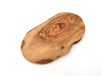 Planche à découper coupe naturelle 25 cm en bois d'olivier 1