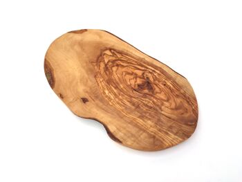 Planche à découper coupe naturelle 25 cm en bois d'olivier 2
