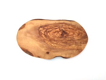 Planche à découper coupe naturelle 25 cm en bois d'olivier 3