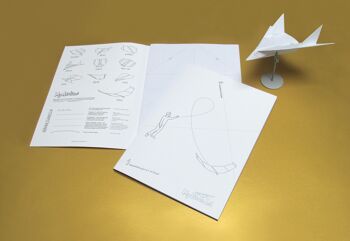 Instructions de pliage et bloc-notes pour avion en papier MyFirstJet 3