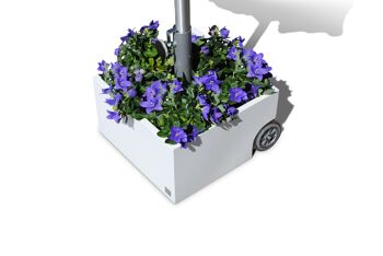 Flowerpower - pied de parasol plantable "blanc" 5
