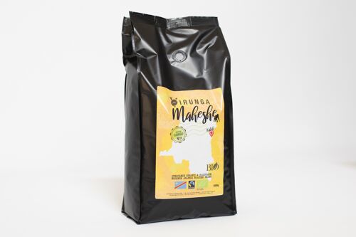 Café MAHESHE Bio & équitable 1 Kg Grains Premium