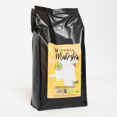 Café MAHESHE Orgánico y de Comercio Justo 1 Kg Granos Premium