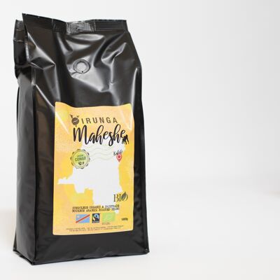 Café MAHESHE Bio & équitable 1 Kg Grains Premium