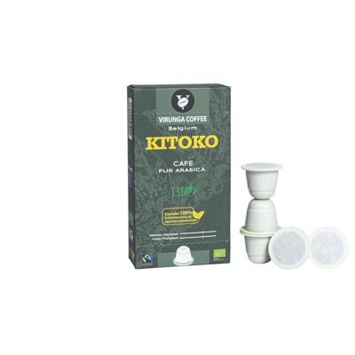 Capsule biodegradabili premium di caffè KITOKO biologico e del commercio equo e solidale
