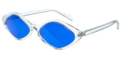 Sunglasses - PUK - Transparent frame with Blue lens