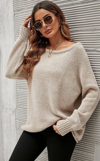 Pull confortable beige 3