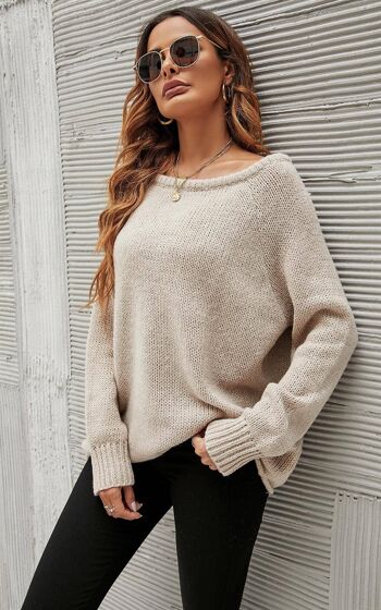 Pull confortable beige 4