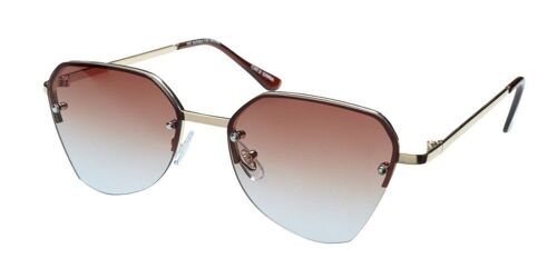 Sunglasses - B-FLY - Silver frame with Light Purple lens