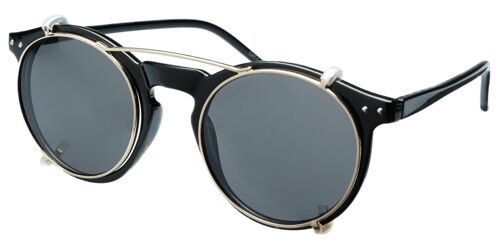 Sunglasses - E-CLIPS - Black frame with Grey lens