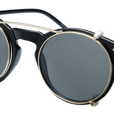 Sonnenbrille - E-CLIPS - Schwarzer Rahmen mit grauen Gläsern
