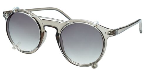 Sunglasses - E-CLIPS - Grey frame with Light Grey lens
