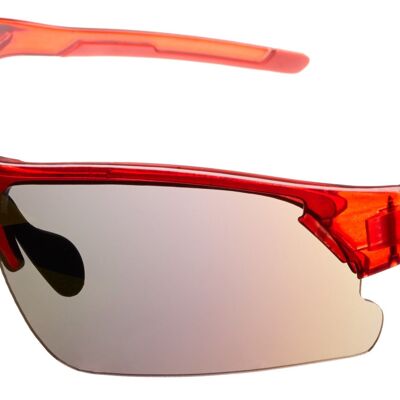 Lunettes de soleil - BLADE - Monture Rouge avec verres Miroir Rouge